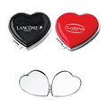 Leather Stitched Heart Compact Mirror